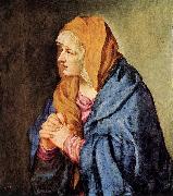 TIZIANO Vecellio Mater Dolorosa (with clasped hands) wt painting